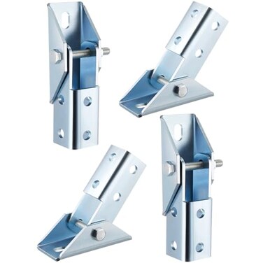 Yaocom 4 Pcs Adjustable Bracket Strut Channel, 8 Hole Wing Base Solar Panel