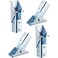 Yaocom 4 Pcs Adjustable Bracket Strut Channel, 8 Hole Wing Base Solar Panel