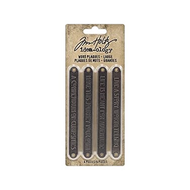 Advantus Idea-Ology Metal Word Plaques 4/Pkg - Large