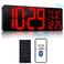 CYMHCHL 17.2" Large Digital Wall Clock Bluetooth Auto Sync Time Big Timer Red