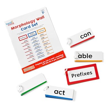 hand2mind Morphology Wall Card Set, Ages 7