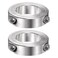 HARFINGTON 2pcs Shaft Collar for 1-5/8" Rod 2-5/8" OD 11/16" Width 304 Stainless Steel Double Split Axle Clamp-On Collar with Set Screw