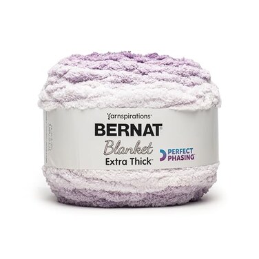 Bernat Blanket Extra Thick Perfect Phasing Chunky Yarn, Purple Sunset