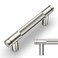 Amerdeco 10 Pack Brushed Satin Nickel Knurled Cabinet Pulls 3