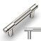 Amerdeco 10 Pack Brushed Satin Nickel Knurled Cabinet Pulls 3
