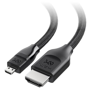 Cable Matters 48Gbps 8K Micro HDMI to HDMI 2.1 Cable, 6.6ft