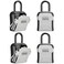 Puroma Key Lock Box for House Keys Combination Lockbox with Code, 4 Gray