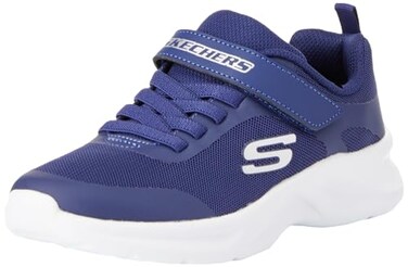 Skechers Kids Boys Dynamatic Sneaker, Navy, 1.5