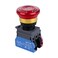 MARSTEK Emergency Stop Button 32A 440V Latching Push Button Switch, 22mm Aluminum Alloy Round E-Stop Button, IP65 Waterproof Self-Locking Shut Off Switch