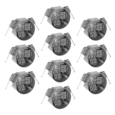 Maxxima 20.3 cu. in. New Work PVC Ceiling Electrical Junction Box,10-Pack