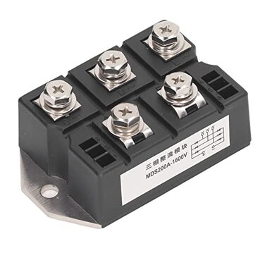 Hilitand 3 Phase Diode Module Rectifier 200A 1600V Bridge Rectifier for PWM Inverter Electric Current Input Battery Charging