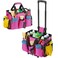 Housolution Rolling Cleaning Caddy Bag with Wheels, Rose Red
