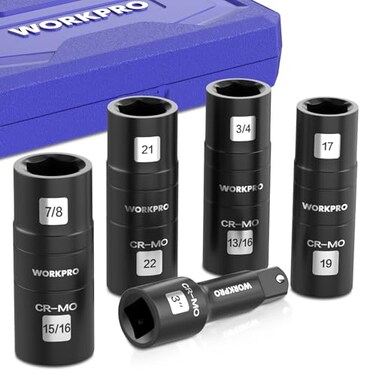 WORKPRO 5PCS Impact Socket Set 1/2" Drive, Lug Nut Socket Set