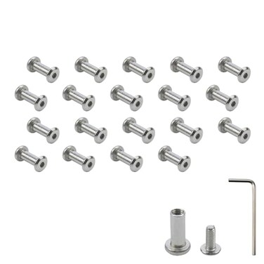 Oedema 20Pcs M4x10mm Socket Cap Bolts Binding Post Screw Silver