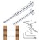 VEVOR Cable Railing Kit, 20 Pack 1/8" Silver Invisible Cable Railing, T316 Stainless Steel Deck Cable Railing Hardware Kit for Wood/Metal Post