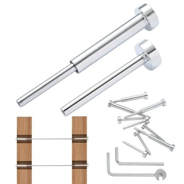VEVOR Cable Railing Kit, 20 Pack 1/8" Silver Invisible Cable Railing, T316 Stainless Steel Deck Cable Railing Hardware Kit for Wood/Metal Post