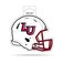 Rico Industries NCAA Liberty Flames 4.75" x 5" Shape Cut Helmet Decal