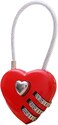 Dreamxue Mini Love Heart Lock,Red Heart Padlock, Mini Code Lock, Wire Rope 3-Digit Code Combination Padlock for Travel Bags/Suitcase/Lockers/Backpacks/Jewelry Boxes