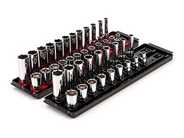 TEKTON 3/8 Inch Drive 6-Point Socket Set, 42-PieceSHD91218