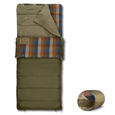 Kelty Wayback 20F Degree Flannel Lined Rectangular Sleeping Bag (Olive