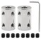 BokWin Rigid Coupling Set, 2 Pcs, 6mm to 6mm Shaft Coupler