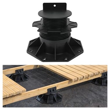 Muzata 10 Pack Deck Support Pedestal, Adjustable Height 2.4"-5.5" M065