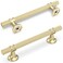 KOMOTIA 10 Pack 5 Inch Cabinet Pulls knurled Brushed Gold Kitchen Cabinet Handles Aluminum and Zinc Alloy Drawer Pulls Solid Cabinet Hardware