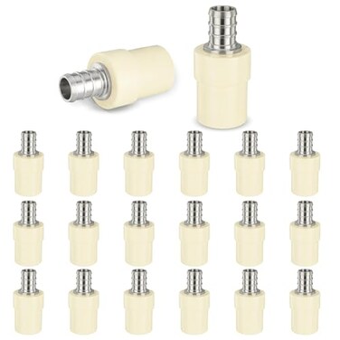 HeSun 20PC 1/2" PEX x 1/2" CPVC Transition Coupling