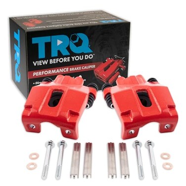 TRQ Rear Performance Brake Caliper Set Red