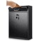 Yaocom Wall Mount Locking Mailbox, Black, 16.2 x 11.2 x 4.7 Inches