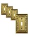 treewell 4-Pack Paisley Pattern Single Toggle Light Switch Cover Plate, Metal Plate