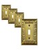 treewell 4-Pack Paisley Pattern Single Toggle Light Switch Cover Plate, Metal Plate