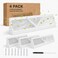 Swess 18 Inch Baseboard Register Vent Cover, White Baseboard Air Diffuser, 4 Pack