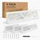 Swess 18 Inch Baseboard Register Vent Cover, White Baseboard Air Diffuser, 4 Pack