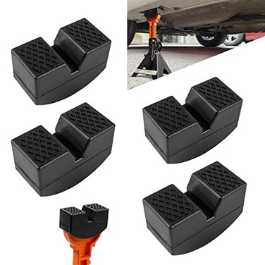 Donext 3 Ton Jack Stand Pad Adapter, Rubber Frame Rail Protector 4 Pack
