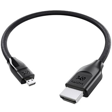 Cable Matters 48Gbps 8K Micro HDMI to HDMI 2.1 Cable, 1ft