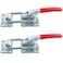 MOUYAT 2 Pack Heavy Duty Toggle Clamp, 7480Lbs Capacity Pull Toggle Latch Clamp with Adjustable Threaded U Bolt, 40380 Self Lock Toggle Clamp Tool for ToolBox Case