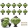 Cionyce Ceramic Cabinet Knobs, Sage Green, 12 Pack