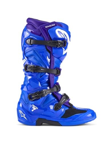 Alpinestars Tech 7 Boots, High-Performance Motocross Boots, CE-Certified, 10, Blue