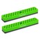 Mayouko 1/4" Magnetic Hex Bit Holder Rack Organizer, 43 Holes, 1/4-Inch Drill Bit Holder, Green, 2 Racks, Magnetic Bit Holder with Magnet Base for Screwdriver Bits