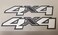 Aimoll 2Pc 4x4 Decals Stickers Emblem Replacement for Silverado Truck Bed Side 2007-2013 (White