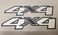 Aimoll 2Pc 4x4 Decals Stickers Emblem Replacement for Silverado Truck Bed Side 2007-2013 (White