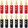 WWZMDiB 4mm Banana Plugs Stackable Connectors for Speaker Wire (12Pcs/6pair Gold Plated