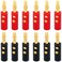 WWZMDiB 4mm Banana Plugs Stackable Connectors for Speaker Wire (12Pcs/6pair Gold Plated