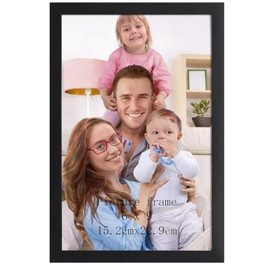 Giftgarden 6x9 Picture Frame Black, 6 by 9 Thin Photo Frame for Wall Tabletop Display, Single