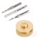 POWERTEC Router Inlay Kit, Solid Brass Bushing Guide Set w/ Alignment Pin, Tungsten Carbide 1/8" UpcutDowncut Spiral Bits for Router Templates, 1/4" Shank, 1/2" Cutting Depth (72028V