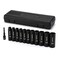 TecoTek 12 Pieces 1/2-Inch Drive Deep 12-Point Metric Impact Socket Set, Cr-V, 10mm to 24mm, Drill Socket Adapter 1/2