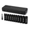 TecoTek 12 Pieces 1/2-Inch Drive Deep 12-Point Metric Impact Socket Set, Cr-V, 10mm to 24mm, Drill Socket Adapter 1/2