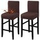 Fuloon Waterproof Barstool Covers Chair Slipcovers, Chocolate, 2 Pack
