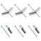 Jersvimc 1/8 x 2 Inch Round Head Toggle Bolt and Wing Nut, 10Pcs